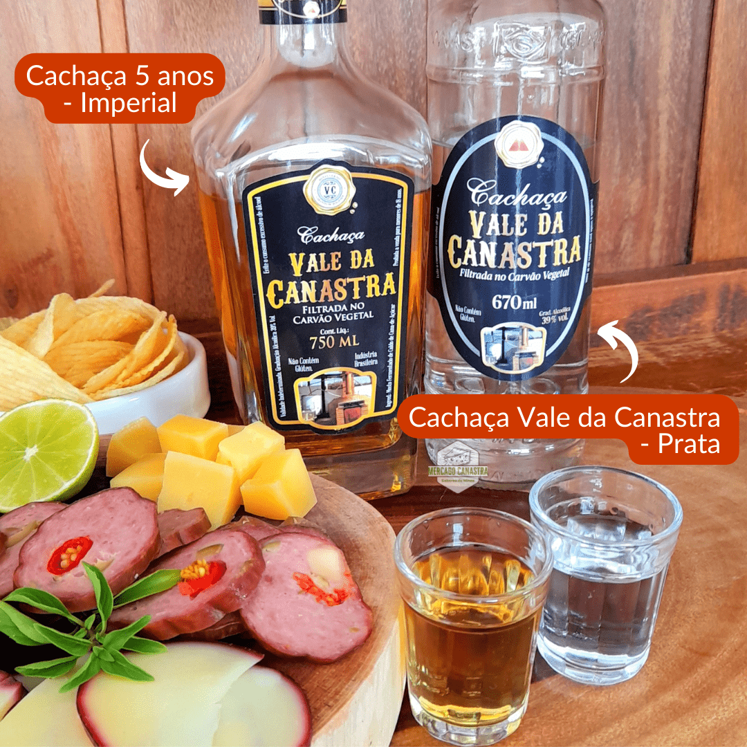 Kit Cachaça 5 anos 750ml + Cachaça Prata 670ml